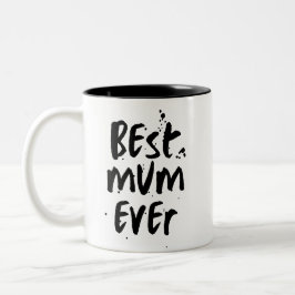 Beste moeder ooit Modern Simple Moederdag Tweekleurige Koffiemok