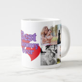 Beste moeder ooit moderne foto moederdag cadeau extra grote beker (Voorkant rechts)