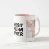 Beste moeder ooit moderne foto-Moederdag Mok (Voorkant rechts)