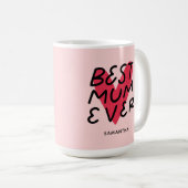 Beste moeder ooit moderne handlettering Moederdag Koffiemok (Voorkant rechts)