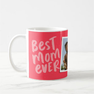 Beste moeder ooit moderne roze foto Moederdag Koffiemok