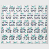 Beste moeder ooit moderne typografie cadeaupapier (Vlak)