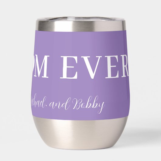 Beste moeder ooit moderne typografie hart lavendel (Achterkant)