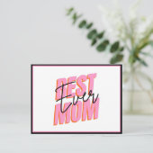 Beste moeder ooit moderne typografie Moederdag Chi Briefkaart (Staand voorkant)