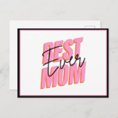 Beste moeder ooit moderne typografie Moederdag Chi Briefkaart (Voorkant / Achterkant)