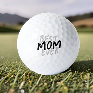 Beste moeder ooit moderne zwarte en grijze grunge golfballen