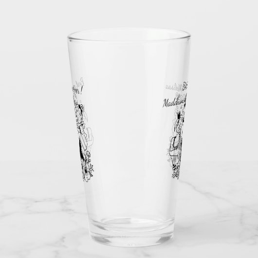 Beste moeder ooit Moeder en dochters Line Art Glas (Links)