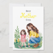 Beste moeder ooit moeder en kind bonding moment on kaart (Voorkant)