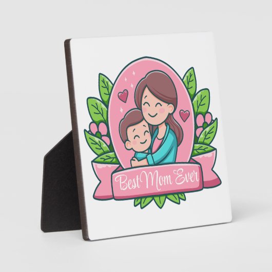 Beste moeder ooit, moeder en kind, Custom Fotoplaat (Voorkant)