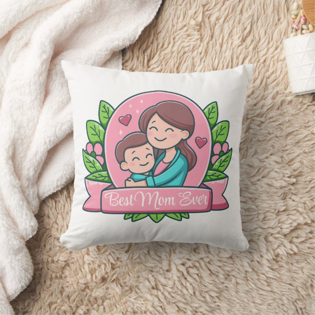 Beste moeder ooit, moeder en kind, Custom Kussen (Deken)
