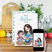 Beste moeder ooit moeder kind binding kunst ontwer kaart