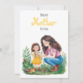 Beste moeder ooit moeder kind in Garden Art Design Kaart (Voorkant)