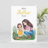 Beste moeder ooit moeder kind in Garden Art Design Kaart (Staand voorkant)