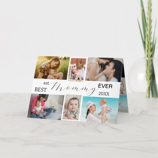 Beste moeder ooit | Moederdag 6-foto collage Kaart (Voorkant)