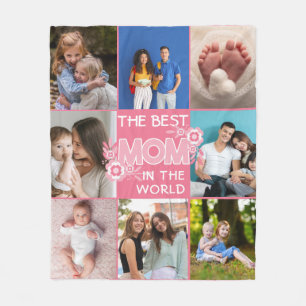 Beste moeder ooit Moederdag 8 foto collage Fleece Deken