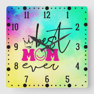 Beste moeder ooit Moederdag Design-63344 Vierkante Klok