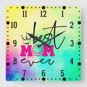Beste moeder ooit Moederdag Design-63344 Vierkante Klok