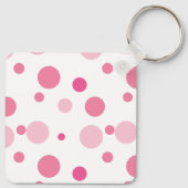 Beste Moeder ooit Moederdag Foto Roze polka stippe Sleutelhanger (Achterkant)