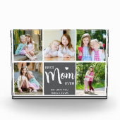 Beste moeder ooit Moederdag grijs fotoblok (Voorkant)