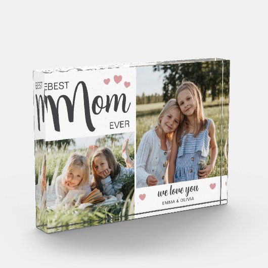 Beste moeder ooit Moederdag roze Fotoblokken (Links)