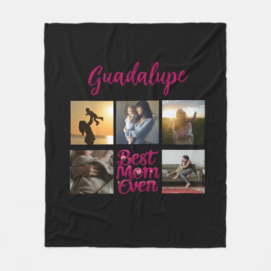 Beste Moeder ooit Moeder's Fotocollage Fleece Deken (Voorkant)