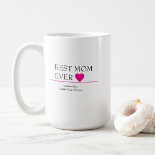 Beste moeder ooit Mok met roze hart - Bevestigd do