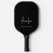 Beste moeder ooit Monogram Script Zwart Pickleball Paddle (Voorkant)