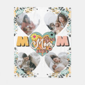 Beste Moeder Ooit Multi Hart vorm Foto Fleece Blan (Voorkant)