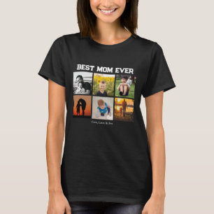 Beste moeder ooit naam en afbeeldingen t-shirt