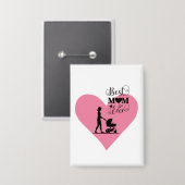 Beste moeder ooit - oprechte momenten button (Voorkant / Achterkant)