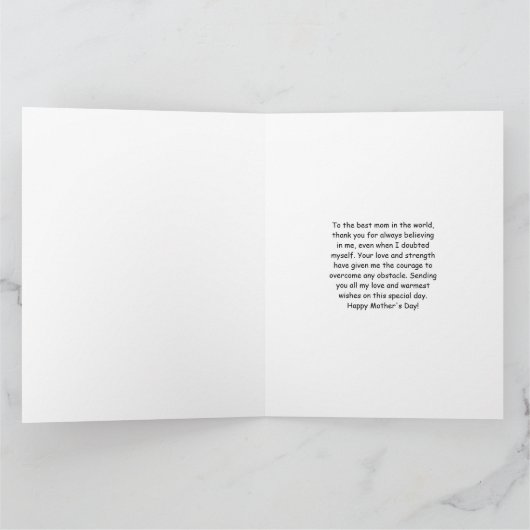 Beste moeder ooit perzik Moederdag Kaart (Binnen)