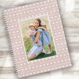 Beste moeder ooit Pink Hearts Foto Notitieboek