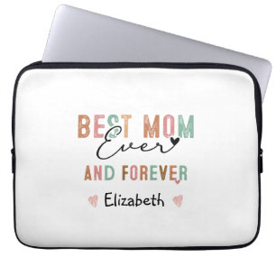 Beste Moeder Ooit Retro Schrift Groovy Moederdag Laptop Sleeve