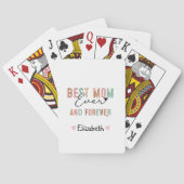 Beste Moeder ooit Retro Script Groovy Moederdag Pokerkaarten (Achterkant)