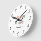 Beste Moeder ooit Retro Script Groovy Moederdag Ronde Klok (Hoek)