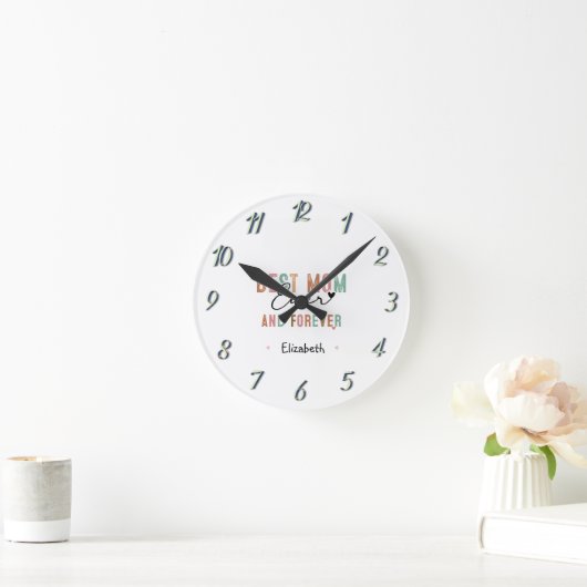 Beste Moeder ooit Retro Script Groovy Moederdag Ronde Klok (Huis)