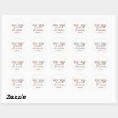 Beste Moeder ooit Retro Script Groovy Moederdag Ronde Sticker (Vel)