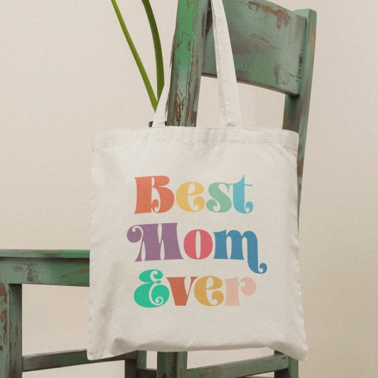 Beste moeder ooit retro script Moederdag Tote Bag
