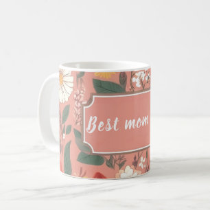 Beste Moeder Ooit Roze Bloemen Patroon Koffie Mok