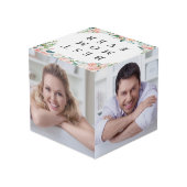 BESTE MOEDER OOIT roze bloemencollage Kubus (Achter hoekig)