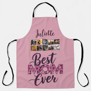 Beste Moeder Ooit Roze Bloemtypografie Schort