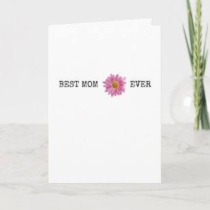 BESTE MOEDER OOIT Roze Daisy Moederdag Kaart Sweet