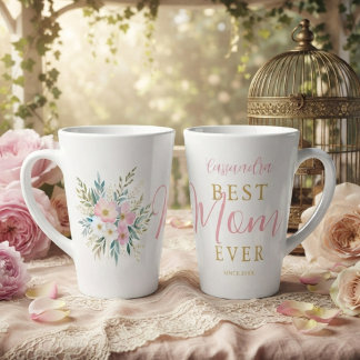 Beste Moeder Ooit Roze Wilde Bloem Moeder MH26 Latte Mok