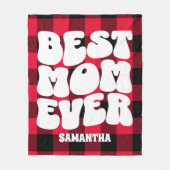 Beste moeder ooit rustieke rode buffel gespeeld Ke Fleece Deken (Voorkant)