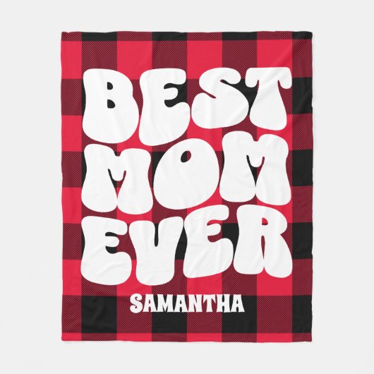 Beste moeder ooit rustieke rode buffel gespeeld Ke Fleece Deken (Voorkant)