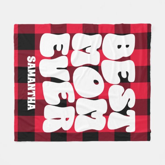 Beste moeder ooit rustieke rode buffel gespeeld Ke Fleece Deken (Voorkant (Horizontaal))