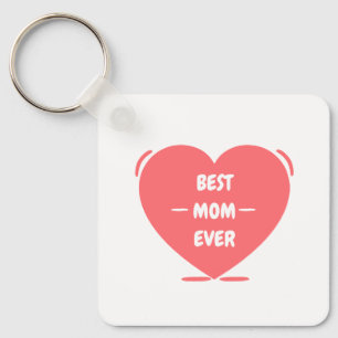 Beste moeder ooit schattig roze bewerkbaar sleutelhanger