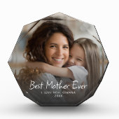 Beste moeder ooit Schattige Modern gepersonaliseer Fotoblokken (Voorkant)