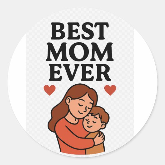 Beste moeder ooit Schattigee Sticker voor mama (Voorkant)