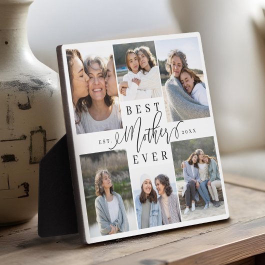 Beste moeder ooit script 6 fotocollage Keepsake Fotoplaat